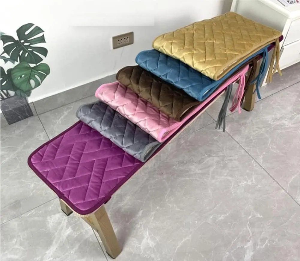 Indoor/Outdoor Bench Cushion Cotton Garden Furniture Loveseat Cushion,Soft Patio Outdoor Corduroy Chair Pad with Ties,Patio Cushion Covers Replacement,Garden and Deck Seating Pad