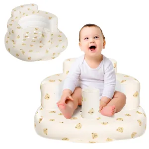 Inflatable Baby Seat for Babies 3 Months and Up, Inflatable Baby Chair, Floor Seats for Sitting Up, Baby Seats for Infants, Blow Up Baby Chair with Built in Air Pump