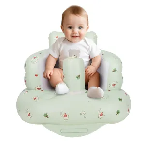 Inflatable Baby Seat, Inflatable Baby Chair for Babies 3 Months and Up, Summer Blow Up Chair with Built in Air Pump, Infant Floor Seats for Learning to Sit, Palying, Camping, Elephant