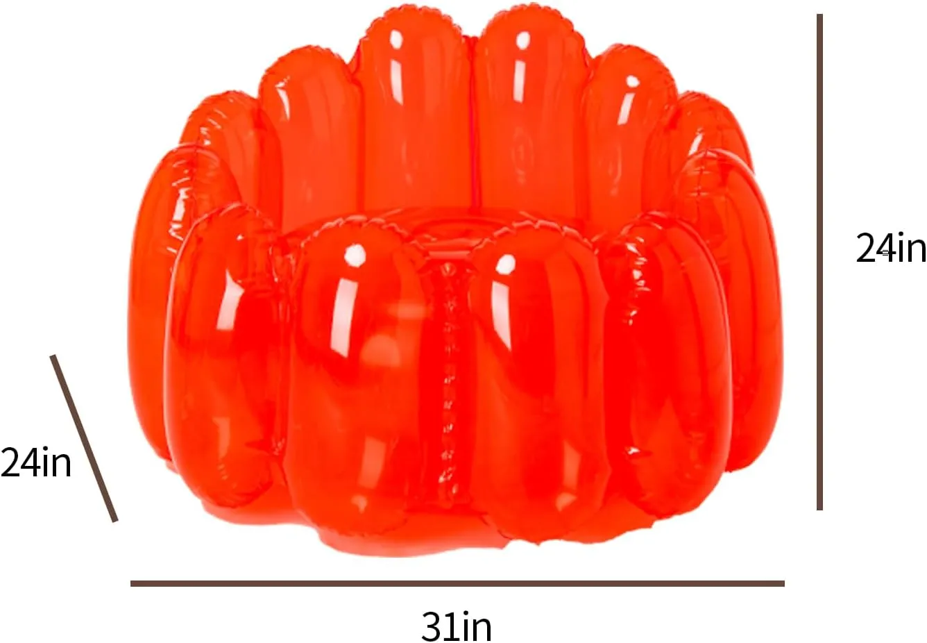 Inflatable Chair, Jelly Collection Inflatable Chairs, Jelly Collection Chair, Inflatable Sofa Seat Yard Portable Blow Up Chair for Adult Camping Outdoor Beach Room (Red)