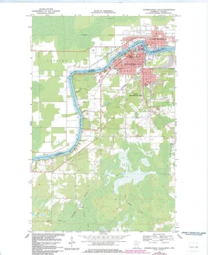 International Falls MN topo map, 1:24000 Scale, 7.5 X 7.5 Minute, Historical, 1969, Updated 1983, 27.23 x 21.53 in
