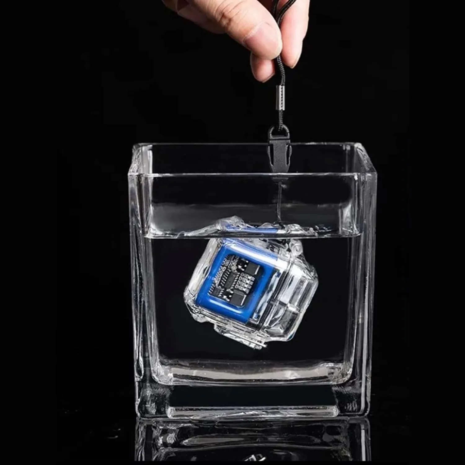 IP68 Waterproof & Windproof Electric Arc Plasma Lighter, Rechargeable USB Lighter with LED Display Power (Blue)