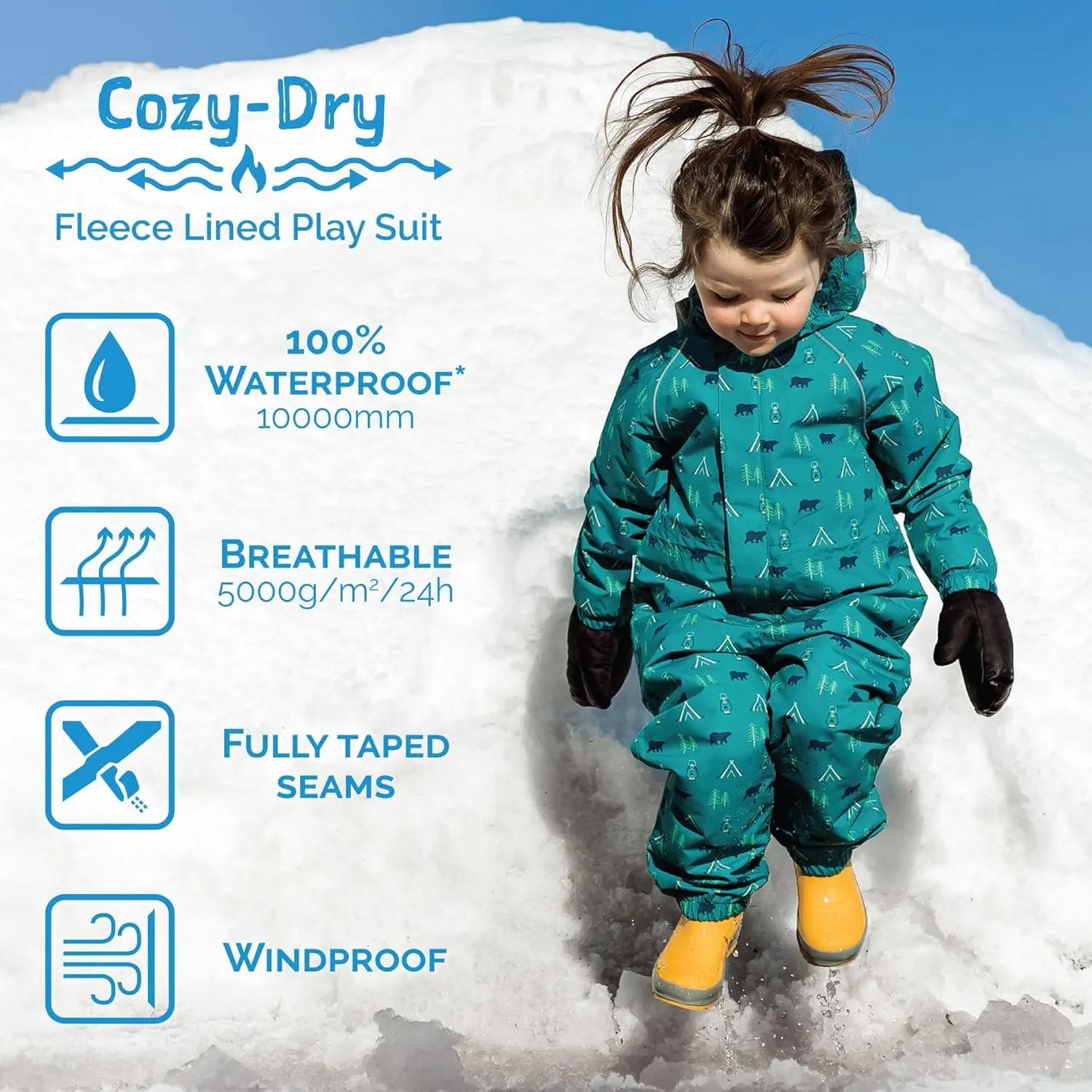 JAN & JUL Waterproof Fleece Lined Snow Suit, Coveralls for Toddlers and Kids
