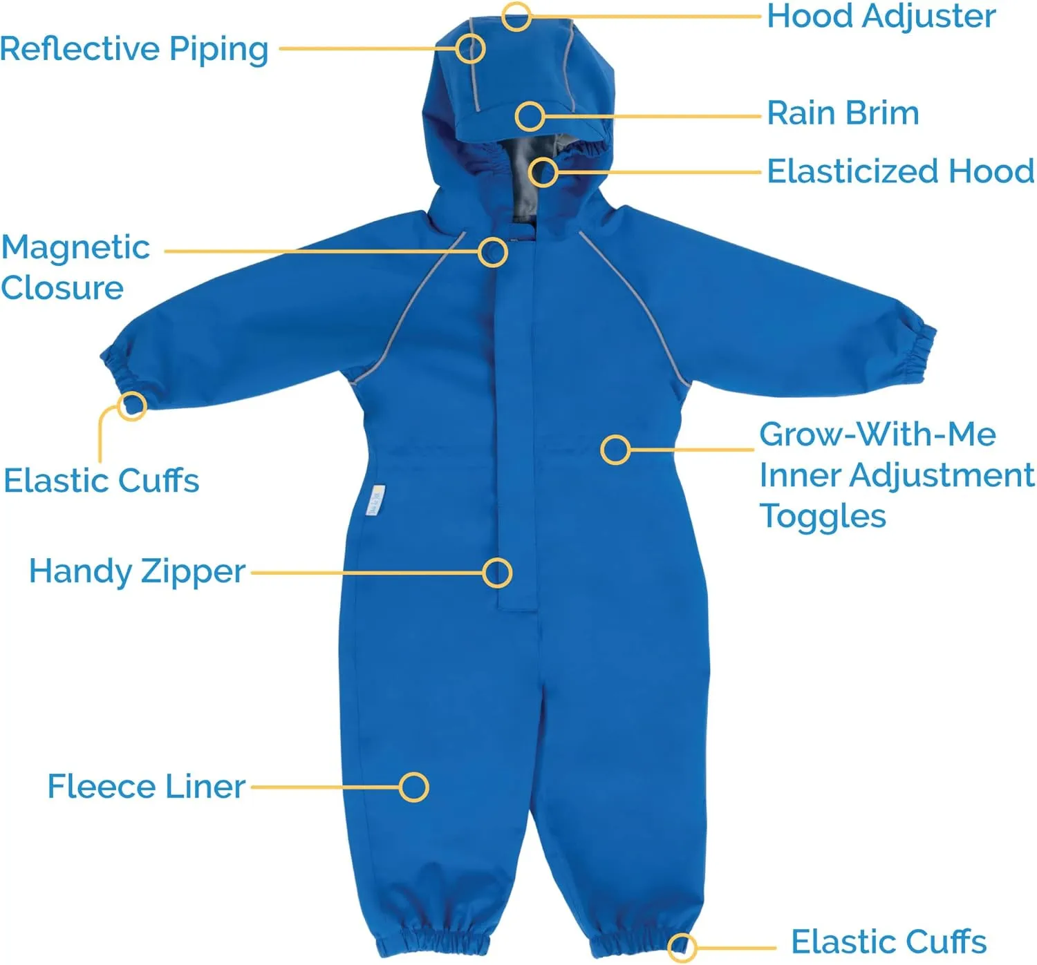 JAN & JUL Waterproof Fleece Lined Snow Suit, Coveralls for Toddlers and Kids