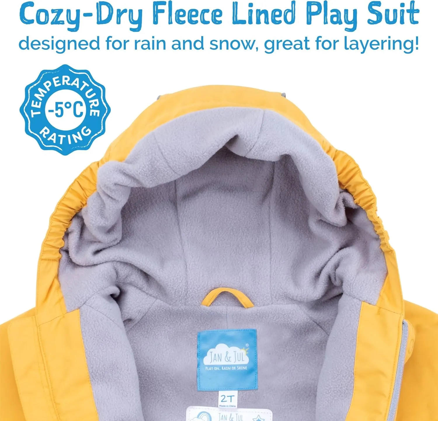 JAN & JUL Waterproof Fleece Lined Snow Suit, Coveralls for Toddlers and Kids