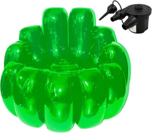Jelly Inflatable Chair, The Jelly Collection, Portable Blow Up Couch, Inflatable Sofa Seat Furniture for Home Yard Patio Camping (Green)