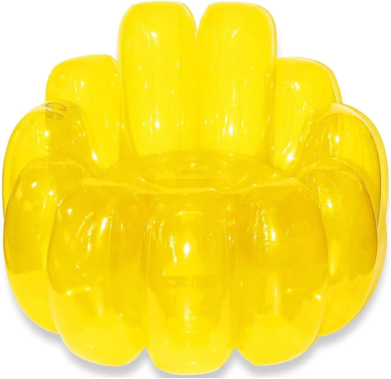 Jelly Inflatable Chair, The Jelly Collection, Portable Blow Up Couch, Inflatable Sofa Seat Furniture for Home Yard Patio Camping (Yellow)