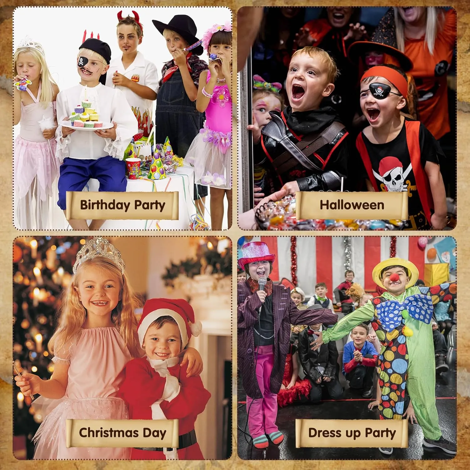 Joy Bang Pirate Costume Kids, Toddler Halloween Costumes for Boys Girls Dress up Cosplay Pretend Role Play Set