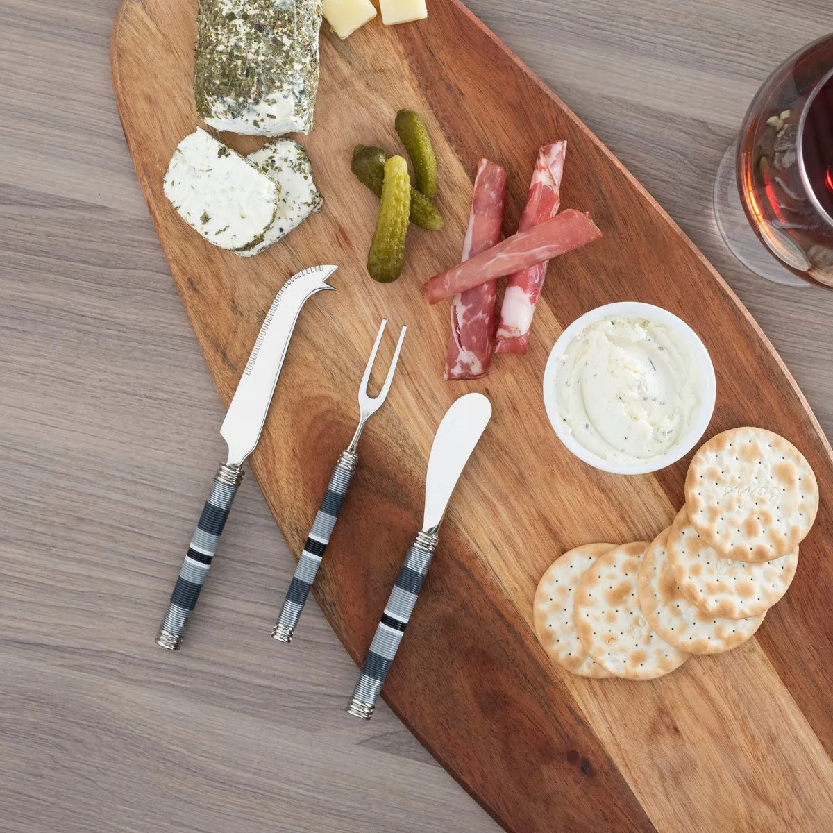 Jubilee Cheese Knife, Spreader and Fork Set - Shades of Graphite