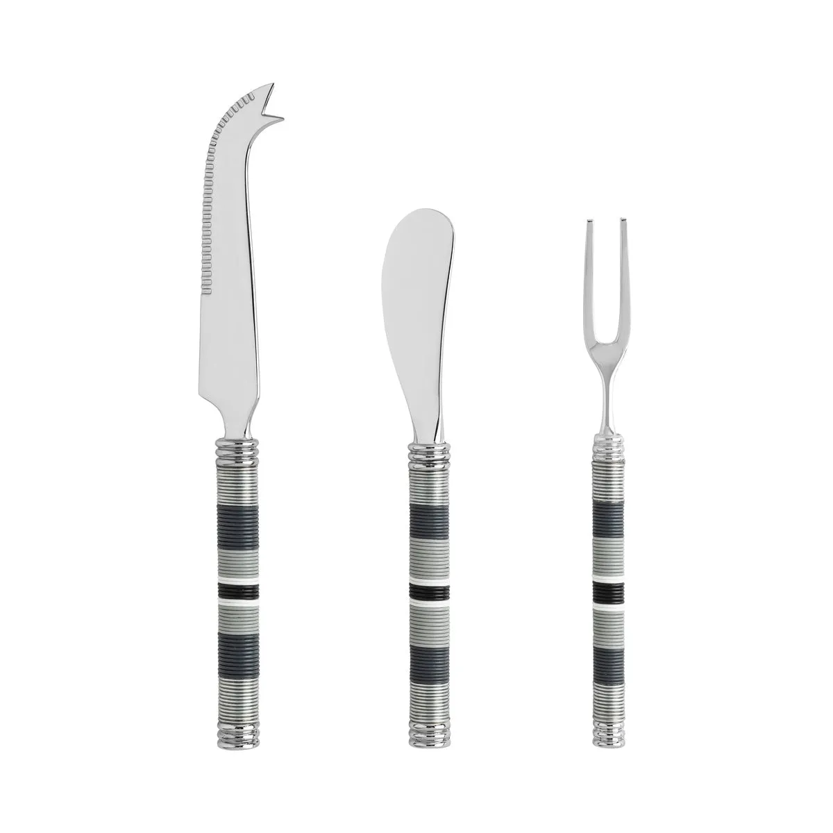 Jubilee Cheese Knife, Spreader and Fork Set - Shades of Graphite