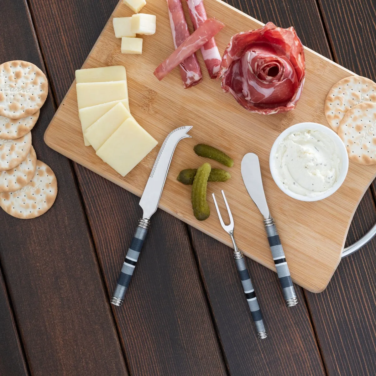 Jubilee Cheese Knife, Spreader and Fork Set - Shades of Graphite