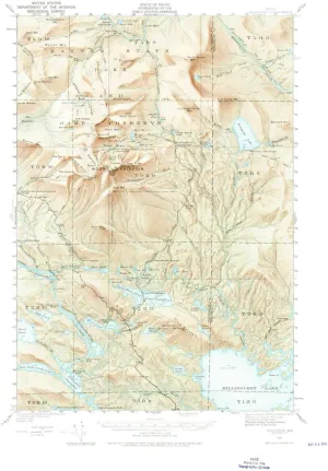 Katahdin ME topo map, 1:62500 Scale, 15 X 15 Minute, Historical, 1949, Updated 1974, 21.8 x 17.9 in