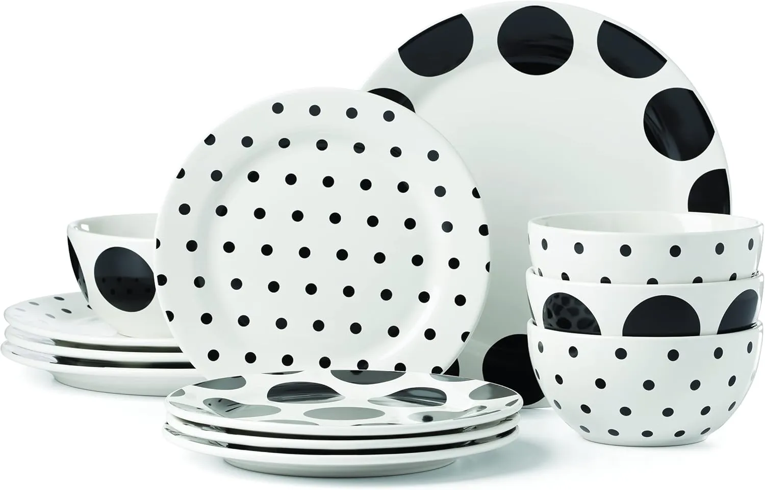 Kate Spade New York Dot 12-Piece Dinnerware Set, 19.84, White