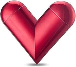 KATZONE - Heart's ON Fires - Soft Flame & UBS Windproof Lighter - 2 Lighters in 1 (Red)