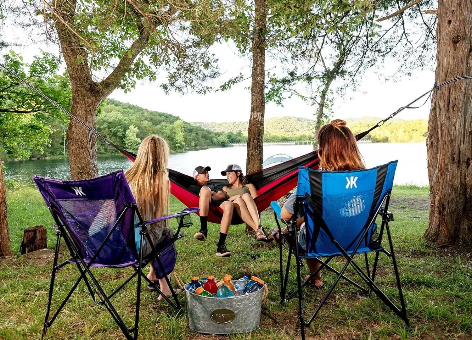 Kijaro XXL Dual Lock Portable Camping Chair - Supports Up to 400lbs - Enjoy The Outdoors in a Versatile Folding Sports & Outdoor Chair