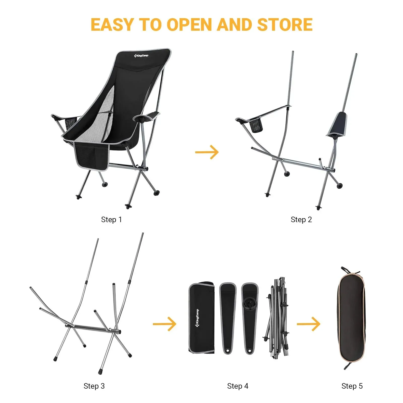 KingCamp CAMELLIA Set of 2 Ultralight Armchair
