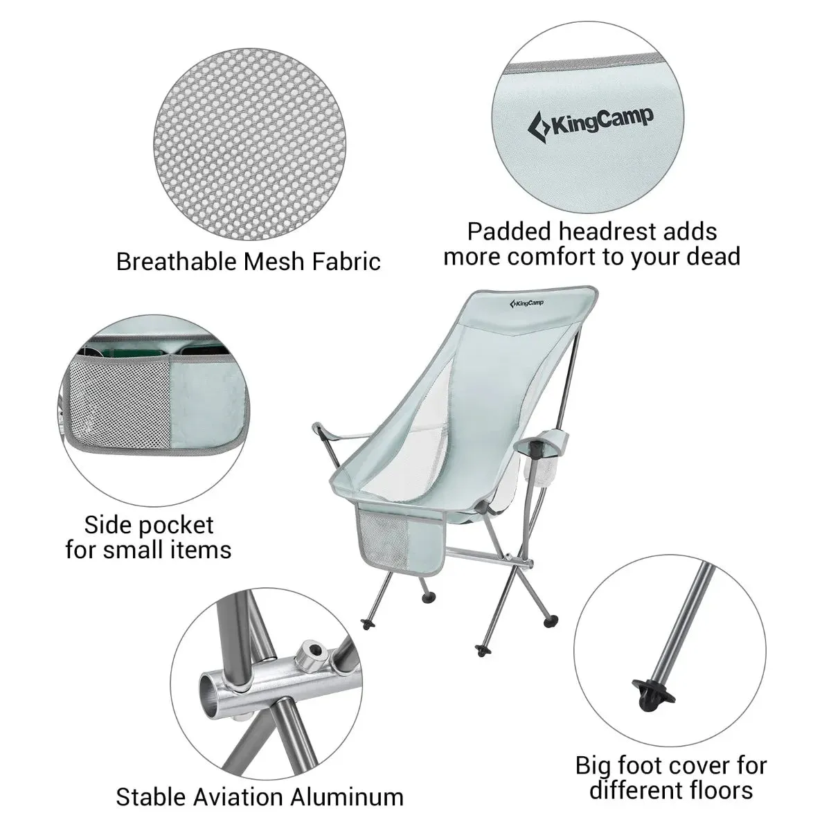 KingCamp CAMELLIA Set of 2 Ultralight Armchair
