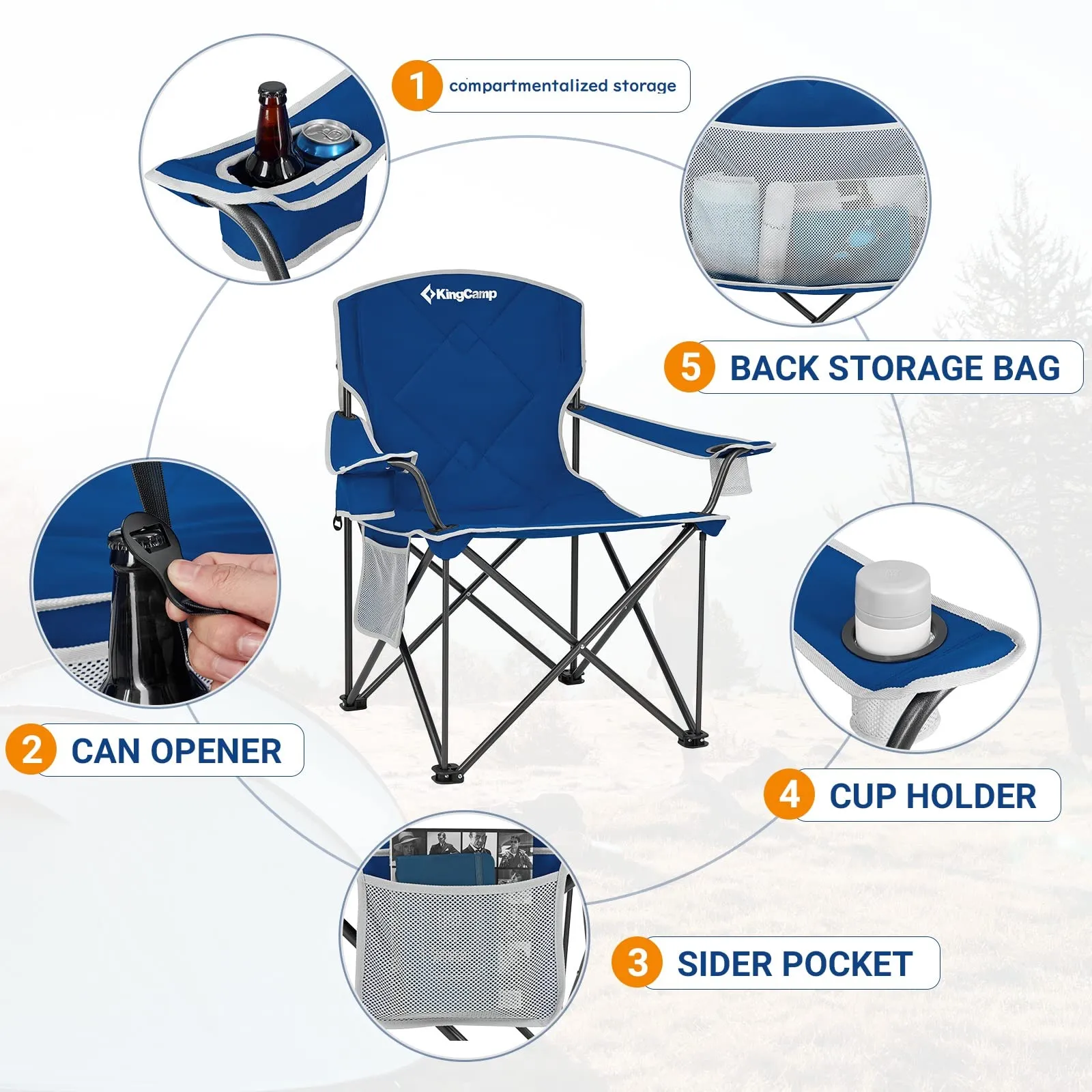 KingCamp Extra-Large Folding Camping Chair