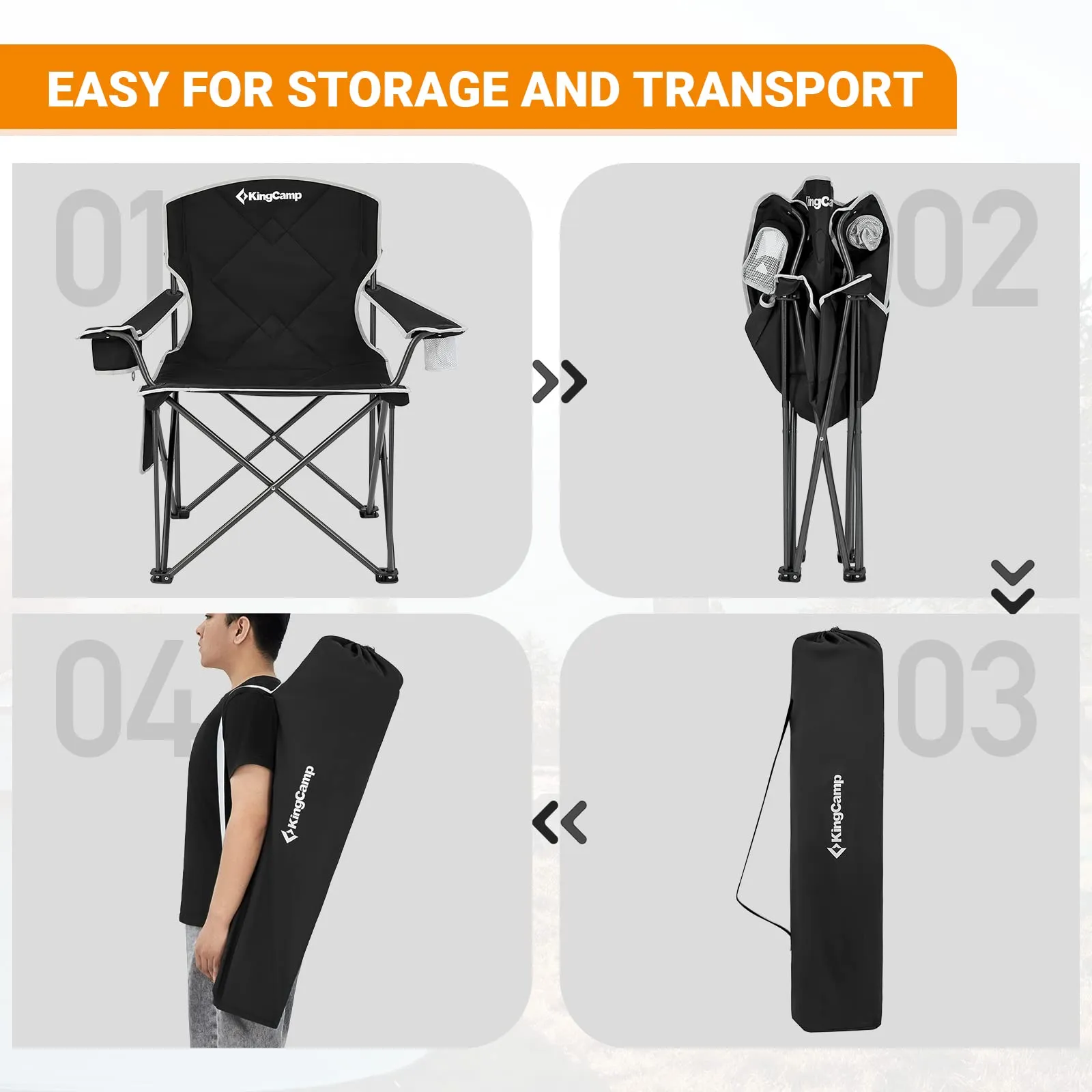 KingCamp Extra-Large Folding Camping Chair