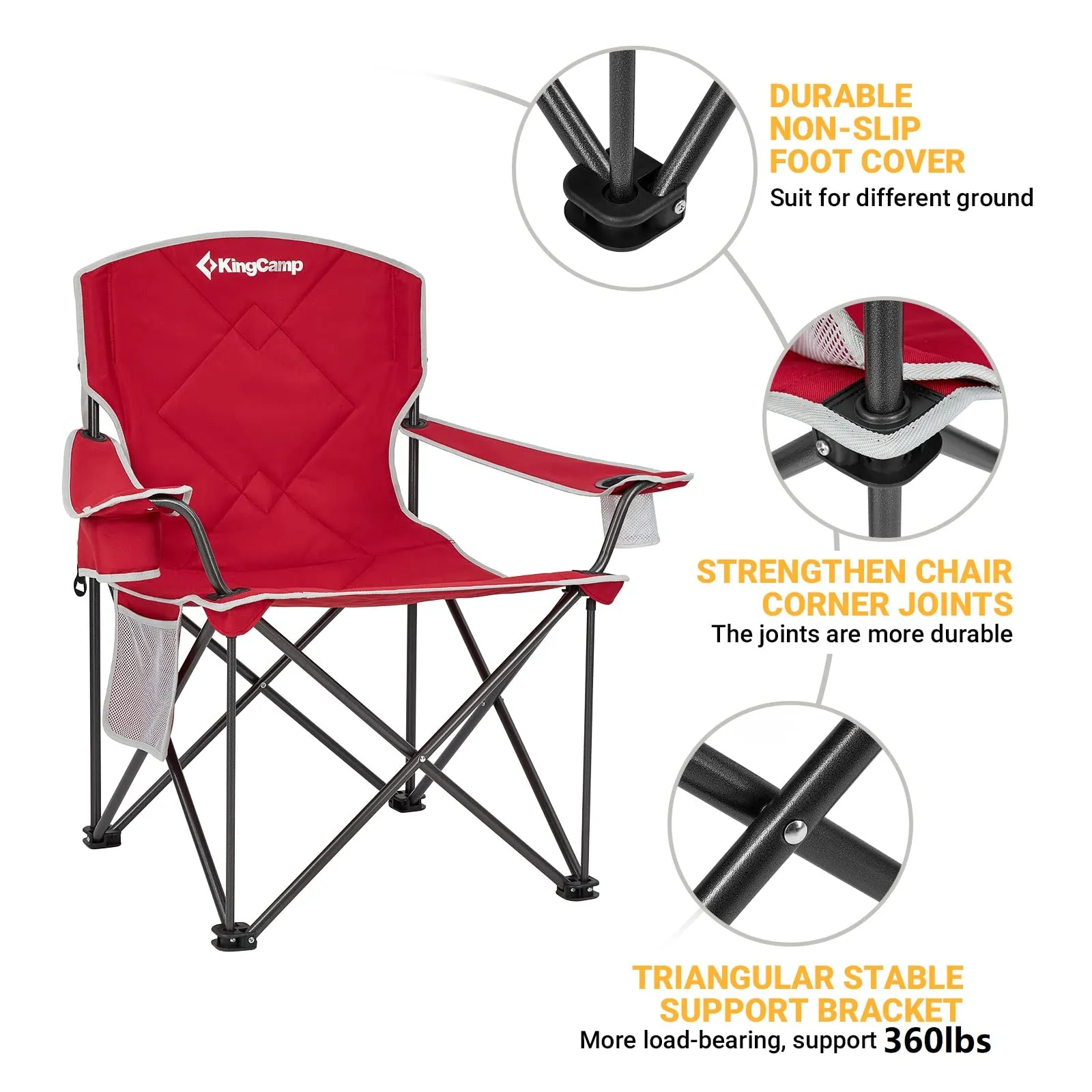KingCamp Extra-Large Folding Camping Chair