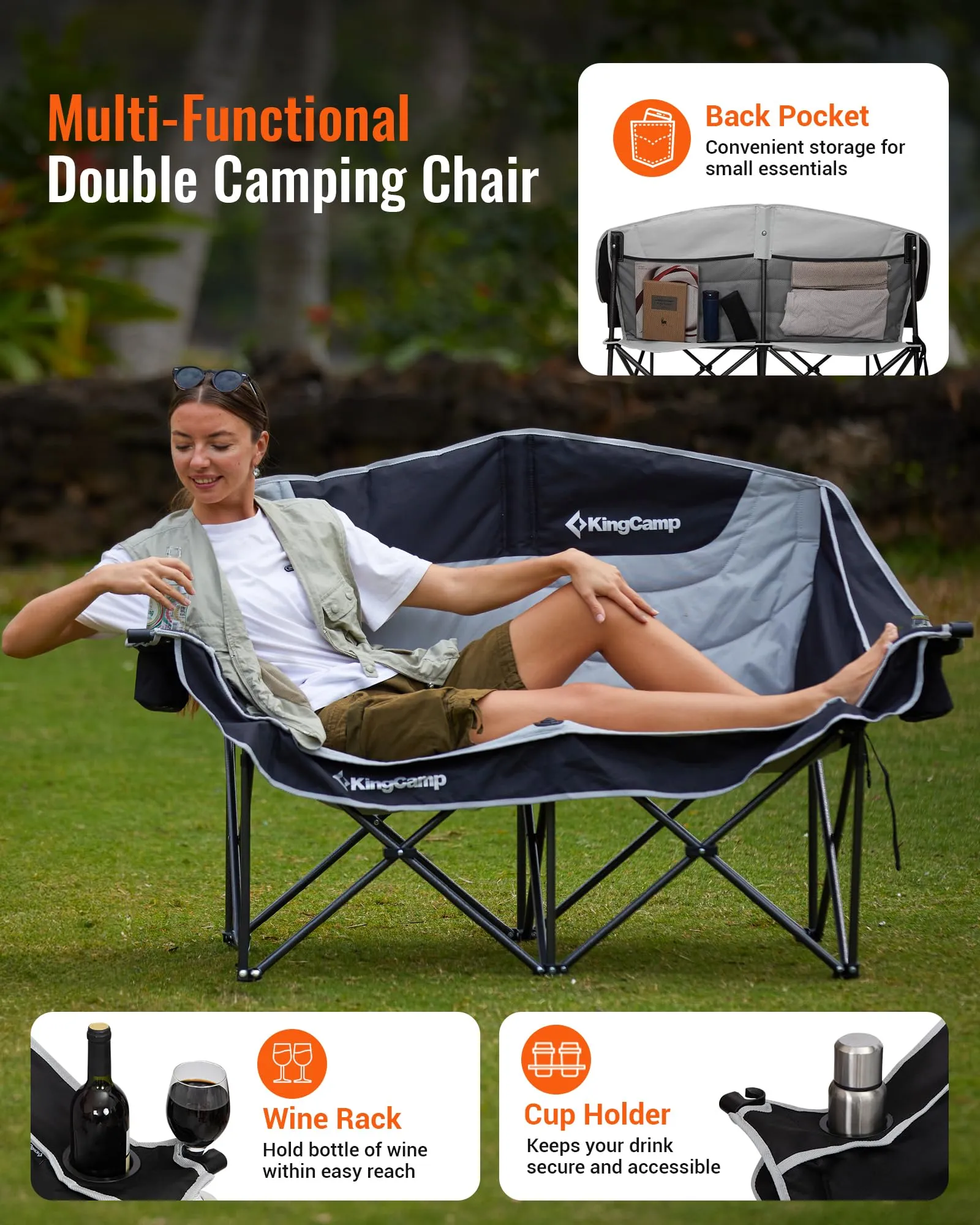 KingCamp Oversize Double Camping Loveseat