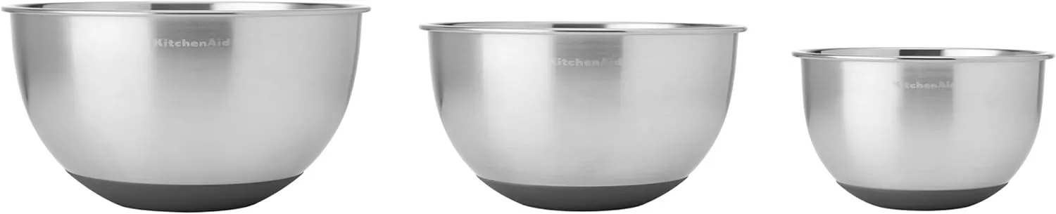 KitchenAid Stainless Steel Mixing Bowls, Set of 3