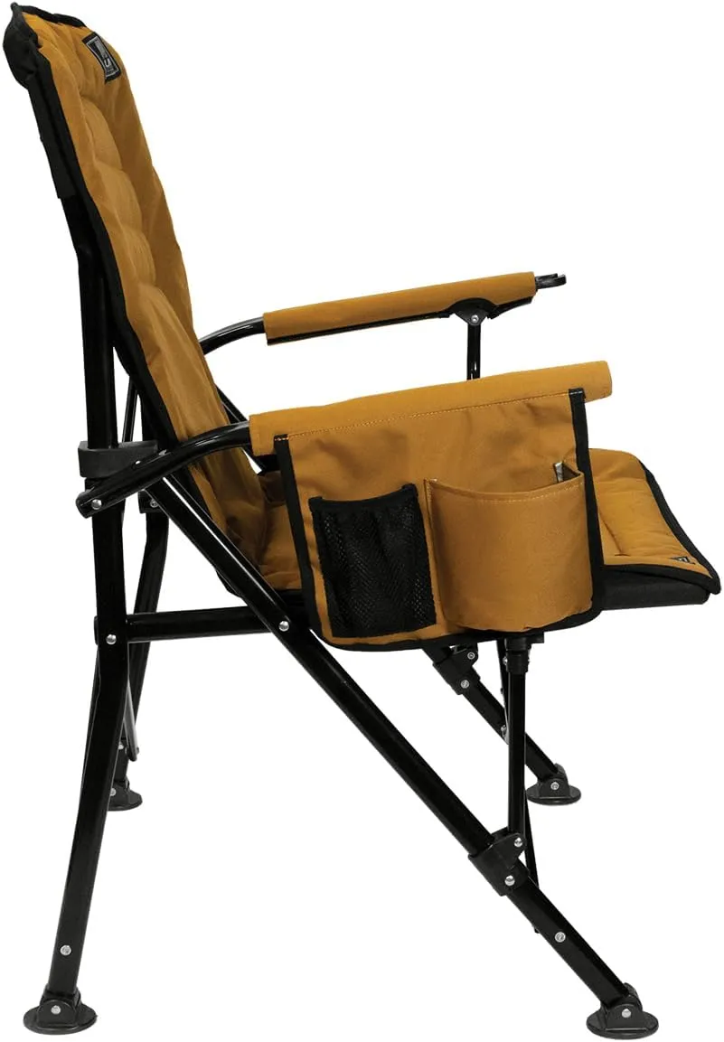 Kuma Outdoor Gear Switchback Chair with Carry Bag, Ultimate Portable Luxury Outdoor Chair for Camping (Sierra Black)