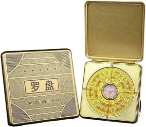 (L 10cm) Feng Shui Luo Pan Ancient Chinese Compass for Hiking Orienteering Camping,Attract Wealth Good Luck