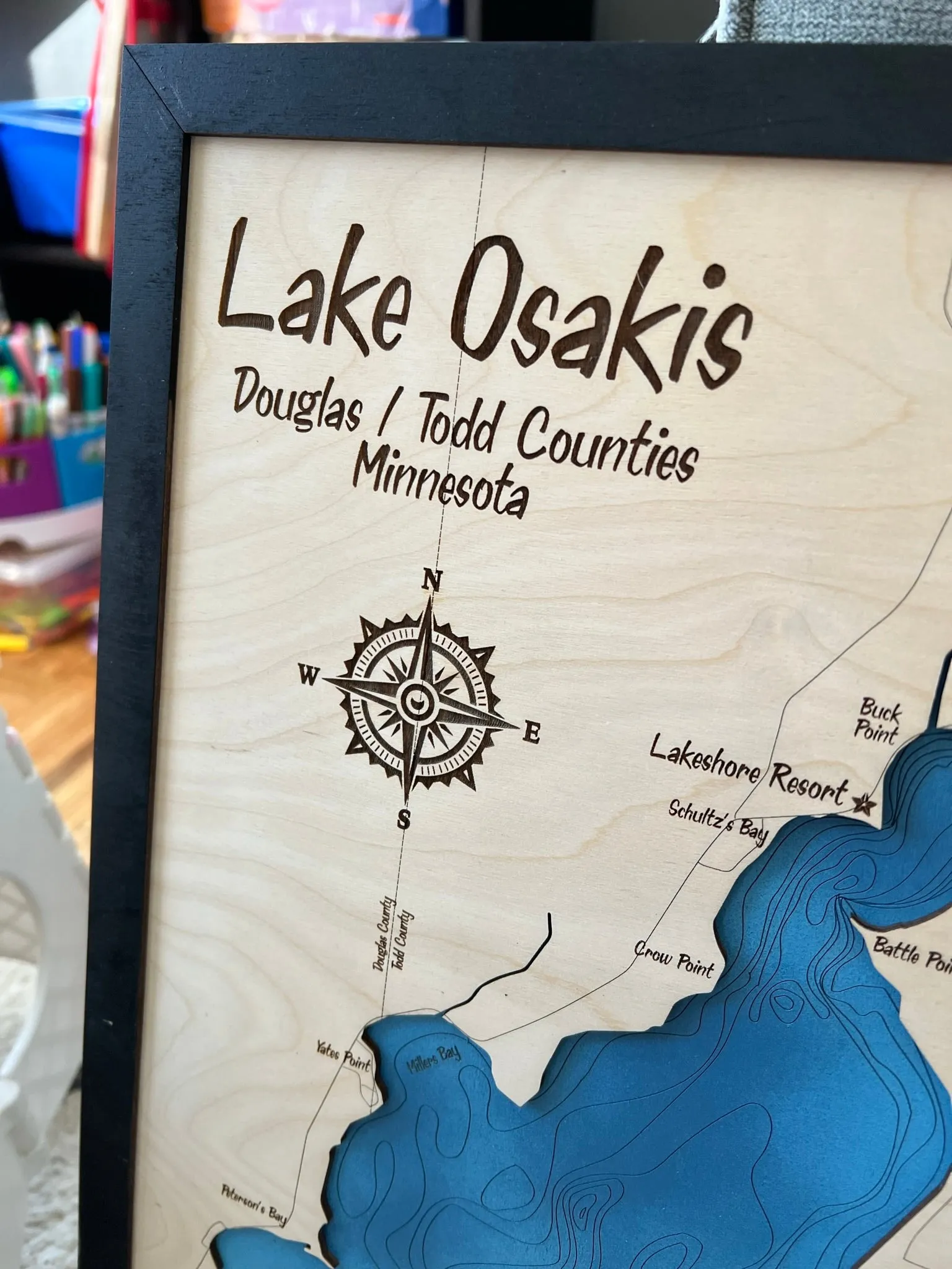 Lake Osakis Minnesota - Laser Engraved Map File