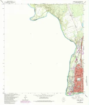 Laredo West TX topo map, 1:24000 Scale, 7.5 X 7.5 Minute, Historical, 1965, Updated 1984, 26.8 x 23.1 in