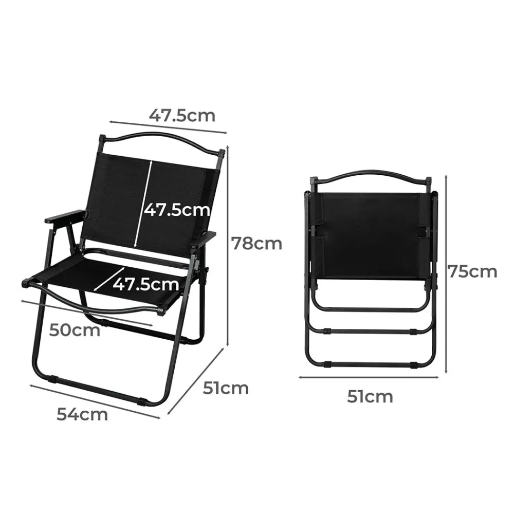 Levede 4PCS Camping Chair Folding Outdoor Portable Foldable Fishing Beach Picnic