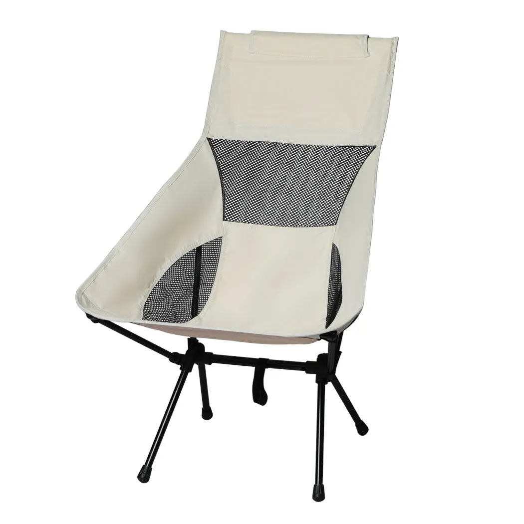 Levede Camping Chair Folding Outdoor Large Beige-VIC_Metro