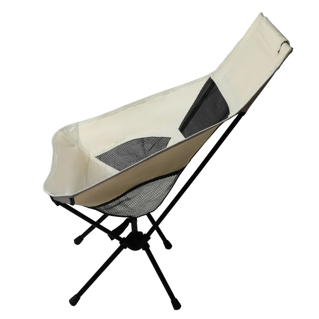 Levede Camping Chair Folding Outdoor Large Beige-VIC_Metro
