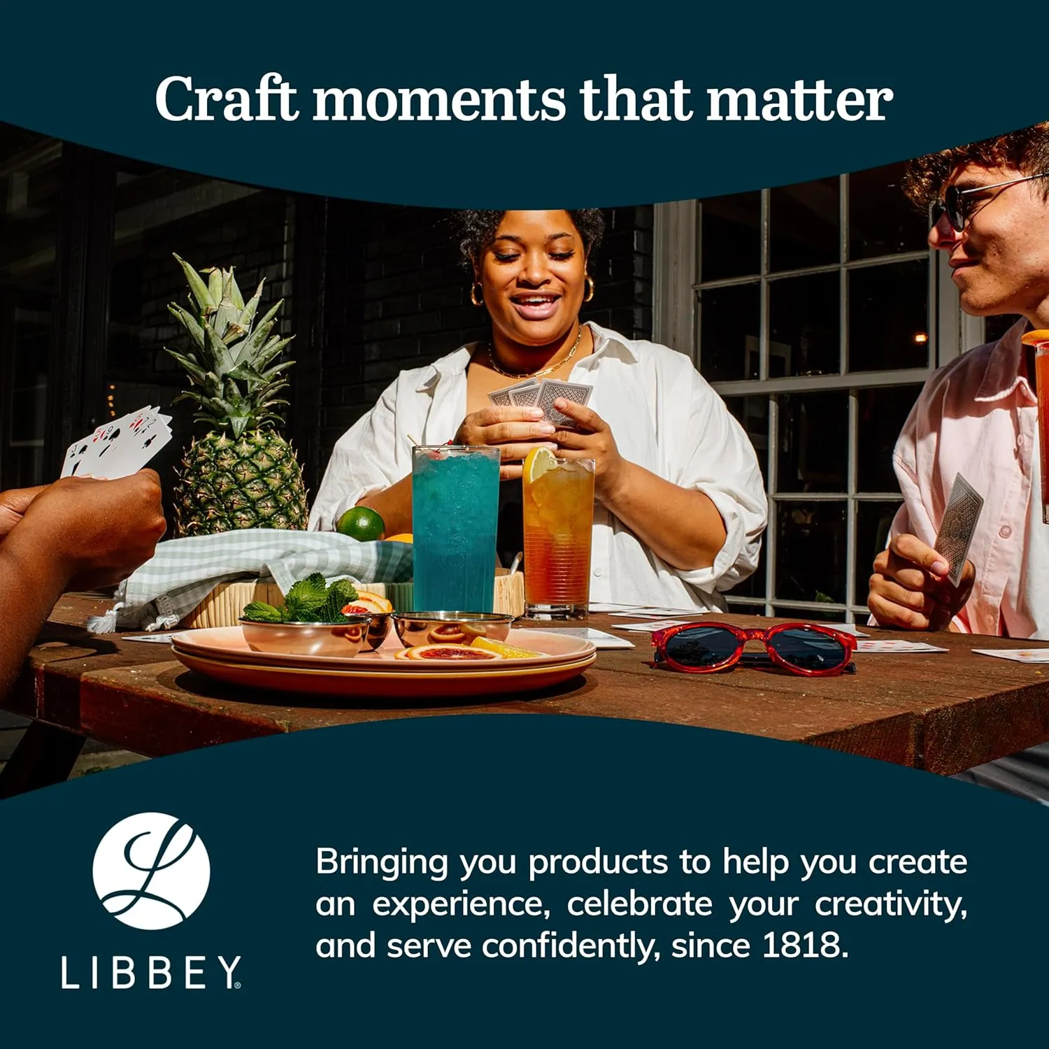 Libbey City Tumbler Glasses, 14.3-ounce, Set of 8
