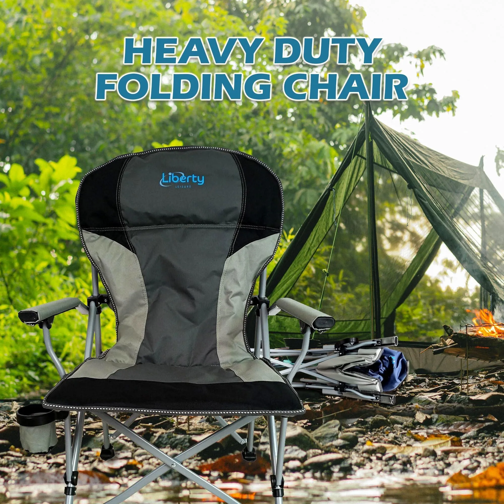 Liberty Grey Folding Camping Chair MDS1203