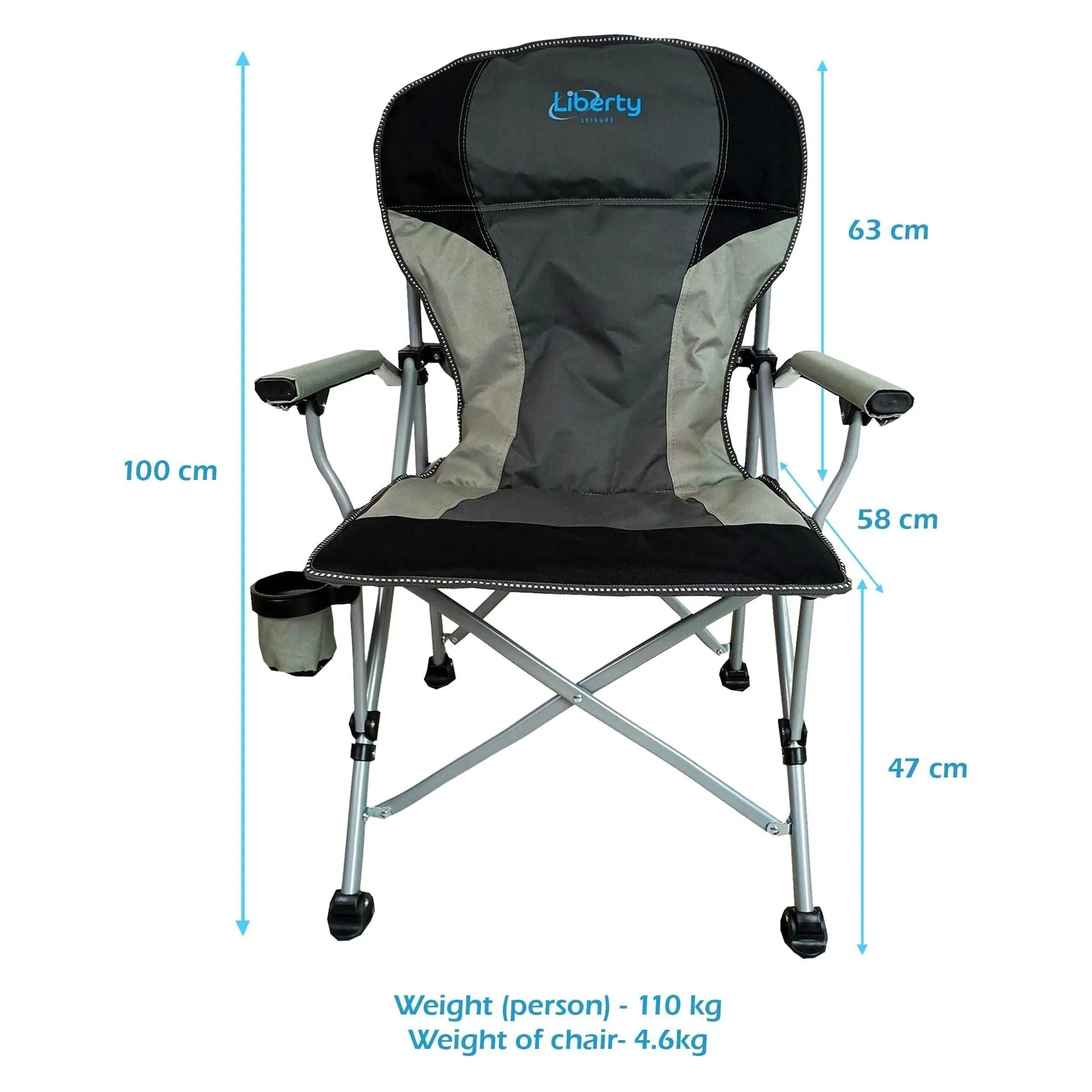 Liberty Grey Folding Camping Chair MDS1203