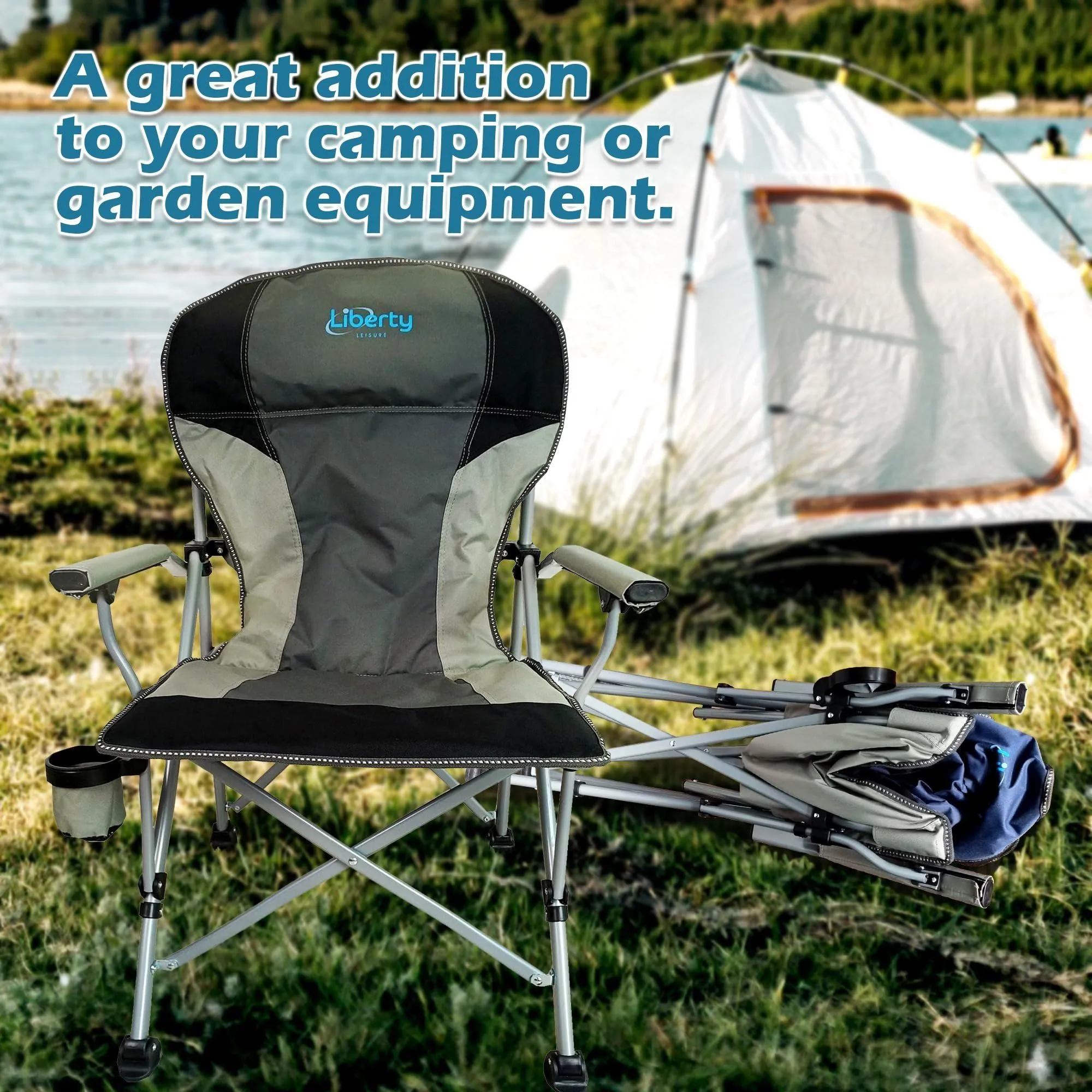 Liberty Grey Folding Camping Chair MDS1203
