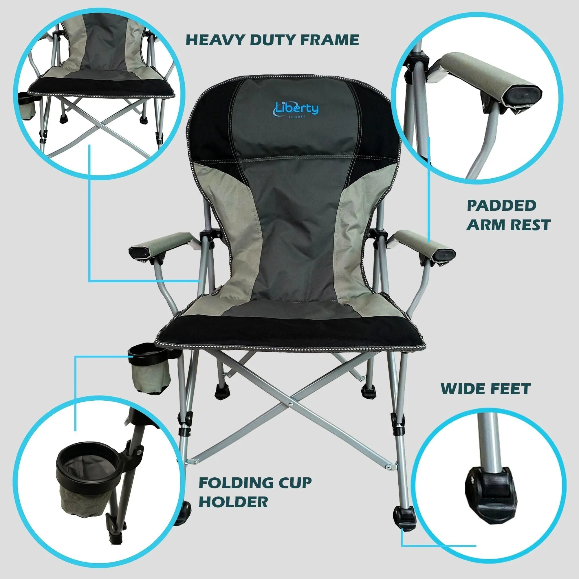 Liberty Grey Folding Camping Chair MDS1203