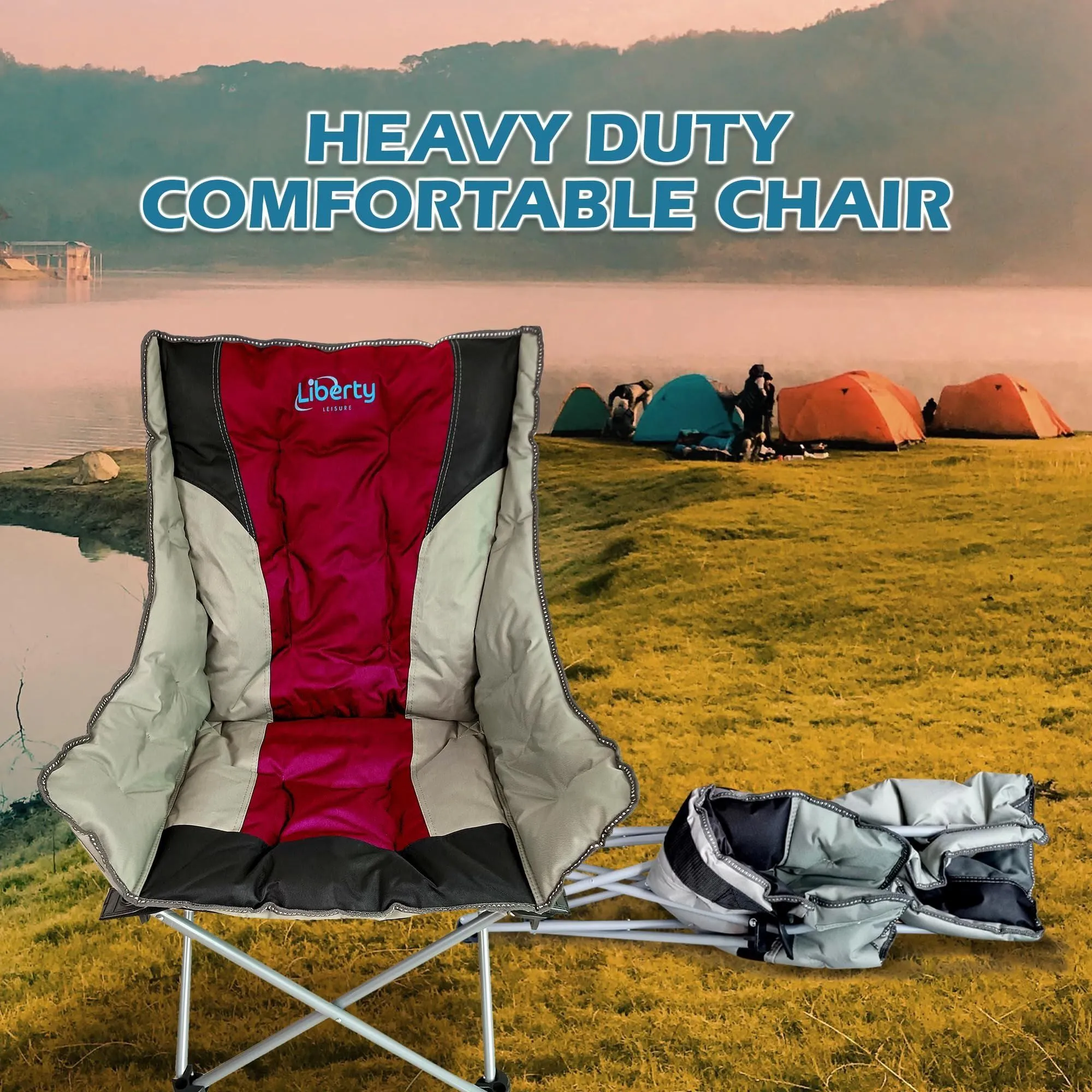 Liberty Magenta Comfort Camping Chair MDS1203