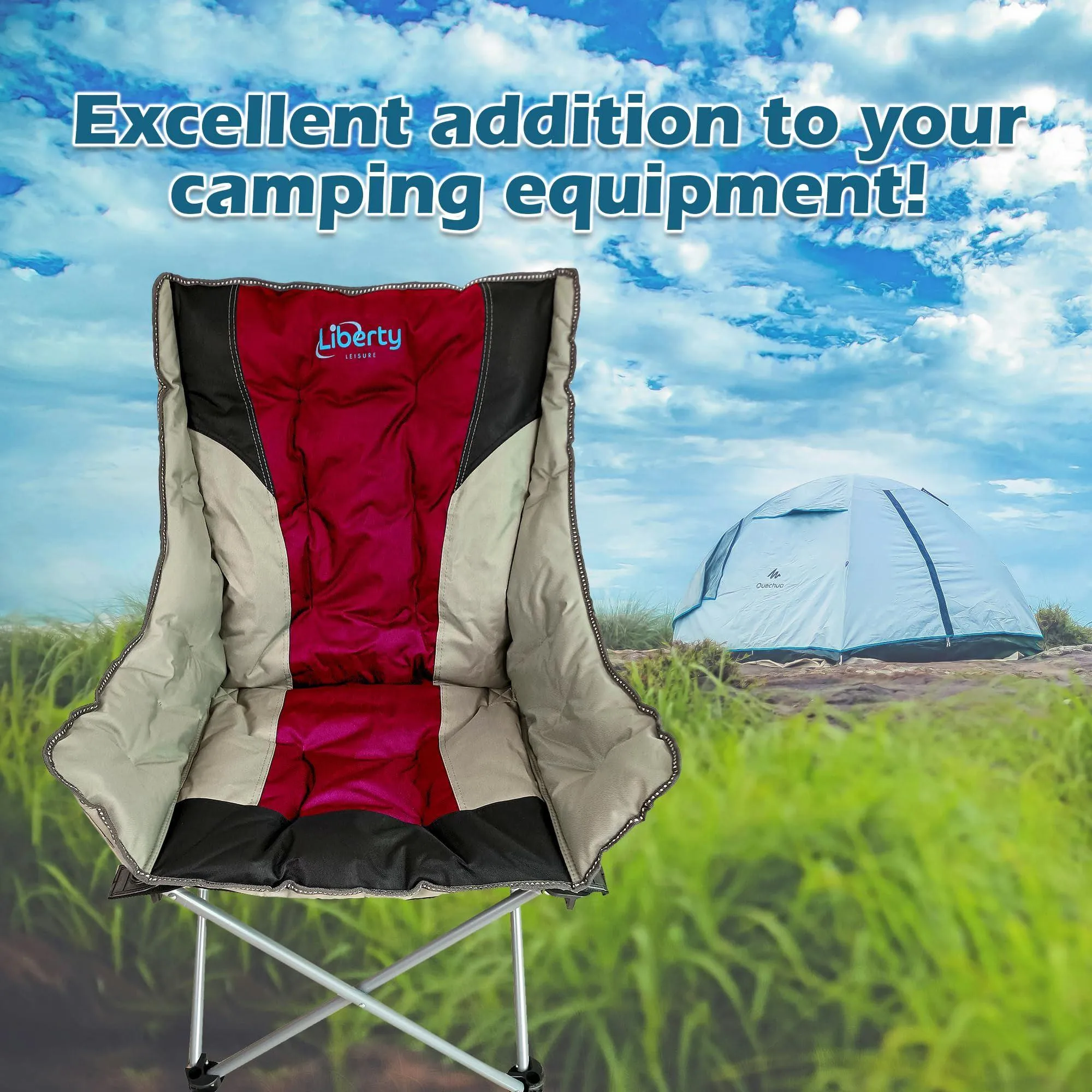 Liberty Magenta Comfort Camping Chair MDS1203