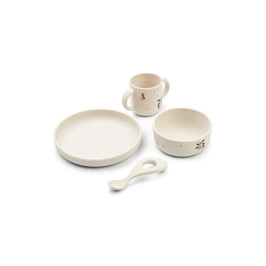 Liewood Vivi Printed Silicone Set - Peach - Sea Shell Mix