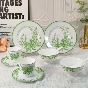 Lily of The Valley Bone China Set - Elegant Floral Dinnerware