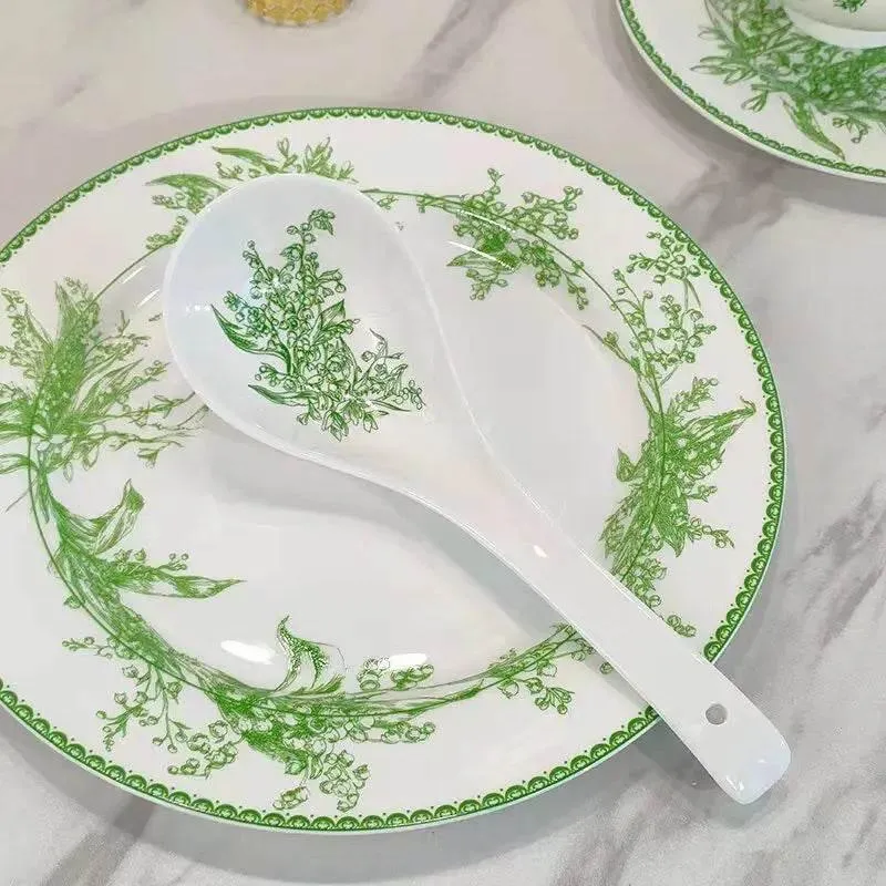 Lily of The Valley Bone China Set - Elegant Floral Dinnerware