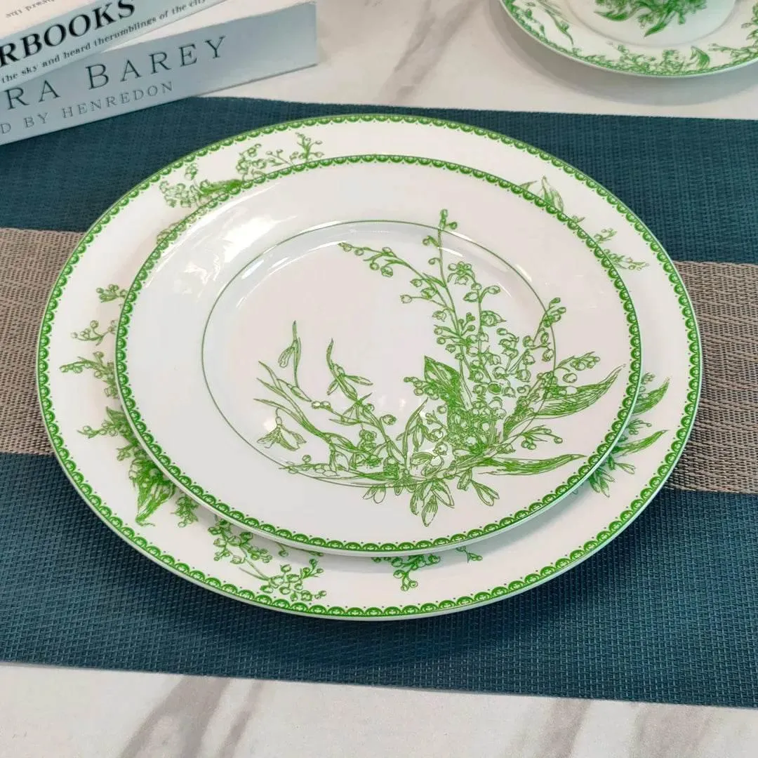 Lily of The Valley Bone China Set - Elegant Floral Dinnerware