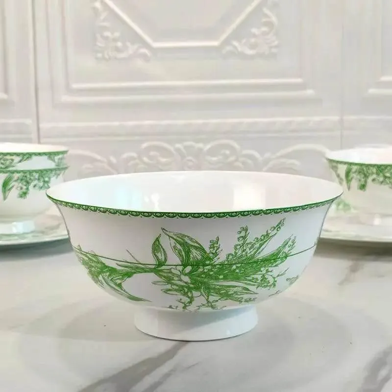 Lily of The Valley Bone China Set - Elegant Floral Dinnerware