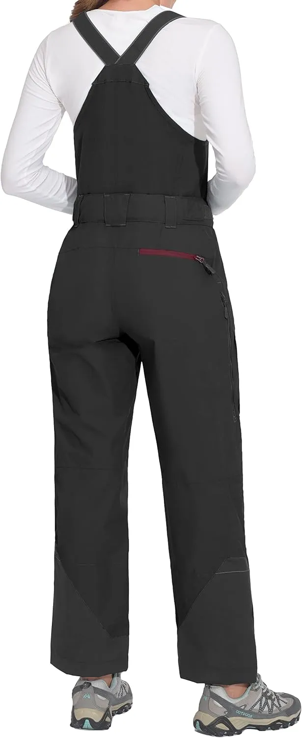 Little Donkey Andy Women's Waterproof Snow Ski Bib Pants Winter Snowboard Overalls Ripstop Snowpants for Fishing Outdoor