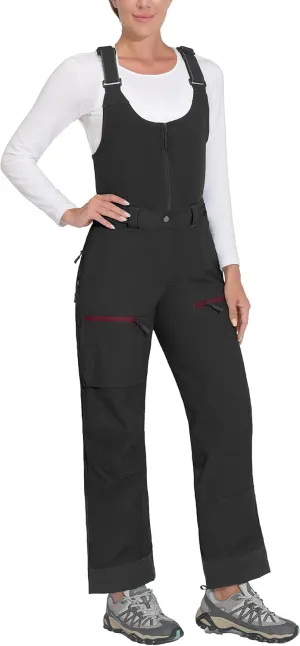 Little Donkey Andy Women's Waterproof Snow Ski Bib Pants Winter Snowboard Overalls Ripstop Snowpants for Fishing Outdoor