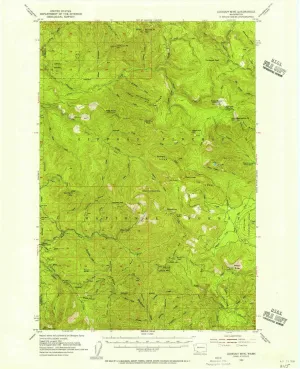Lookout MTN WA topo map, 1:62500 Scale, 15 X 15 Minute, Historical, 1953, Updated 1956, 20.9 x 17 in