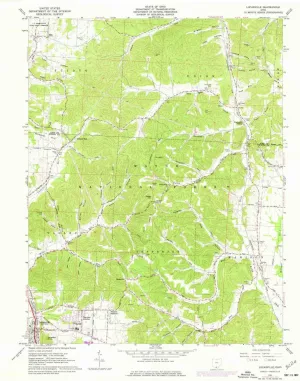 Lucasville OH topo map, 1:24000 Scale, 7.5 X 7.5 Minute, Historical, 1961, Updated 1977, 26.9 x 22.1 in
