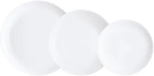 Luminarc Pampille White Opal Dinnerware Set 18 Pieces - 6 People White